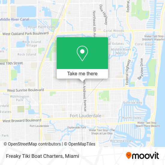 Freaky Tiki Boat Charters map