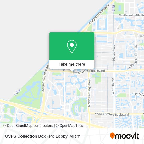 Mapa de USPS Collection Box - Po Lobby