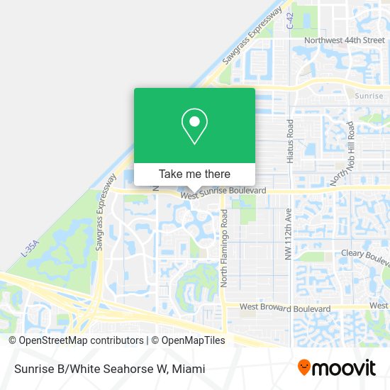 Sunrise B/White Seahorse W map