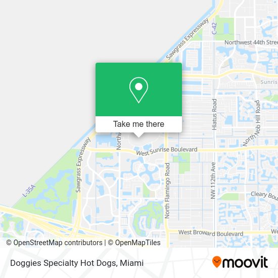 Doggies Specialty Hot Dogs map