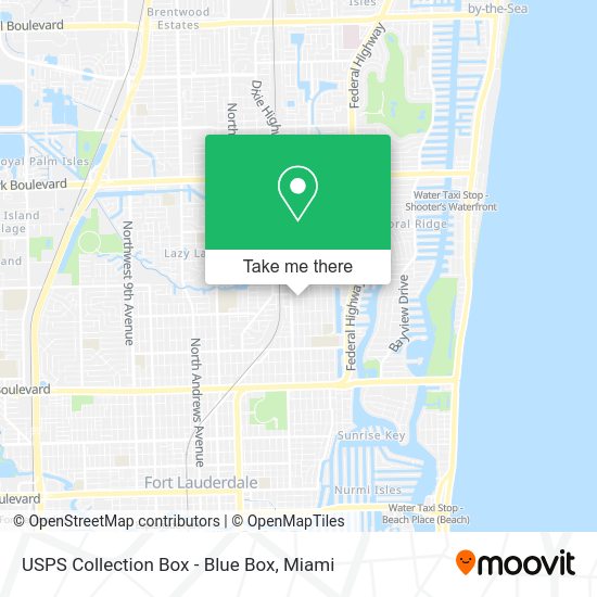 Mapa de USPS Collection Box - Blue Box