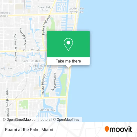 Roami at the Palm map