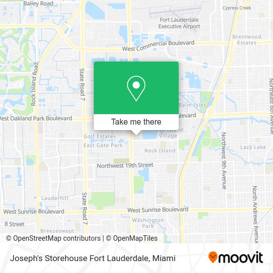 Joseph's Storehouse Fort Lauderdale map