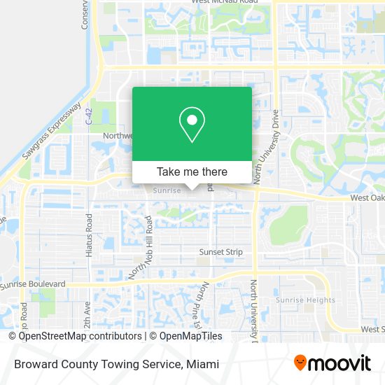 Broward County Towing Service map