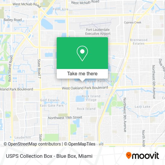 Mapa de USPS Collection Box - Blue Box