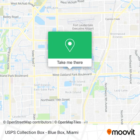 Mapa de USPS Collection Box - Blue Box