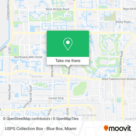 Mapa de USPS Collection Box - Blue Box
