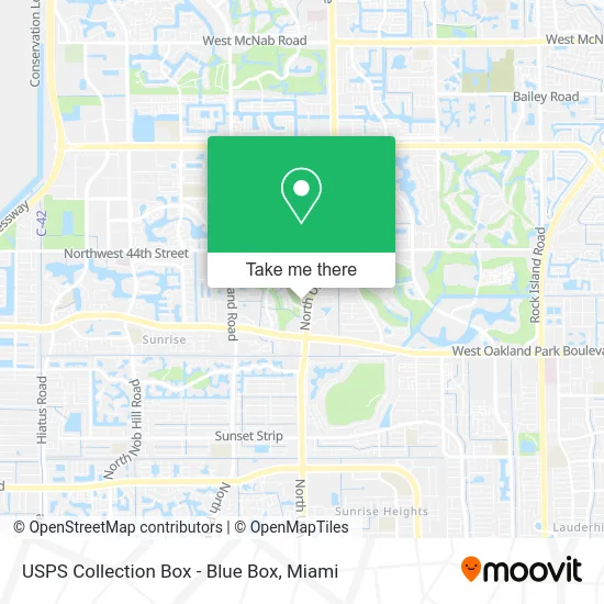 Mapa de USPS Collection Box - Blue Box