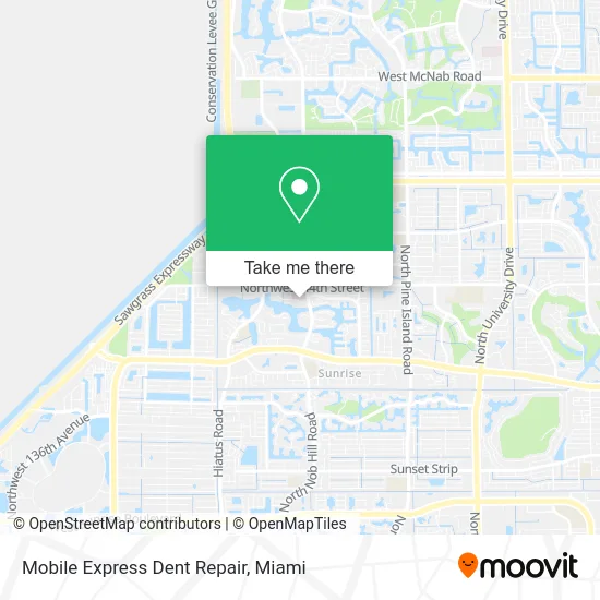 Mobile Express Dent Repair map