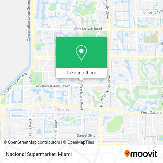 Mapa de Nacional Supermarket
