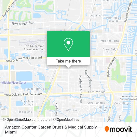 Mapa de Amazon Counter-Garden Drugs & Medical Supply