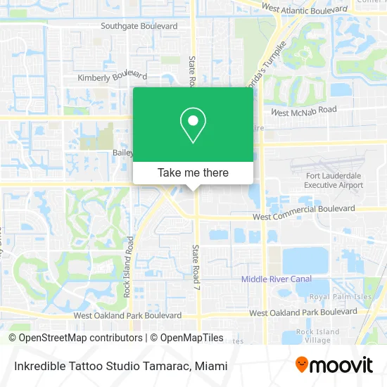 Inkredible Tattoo Studio Tamarac map