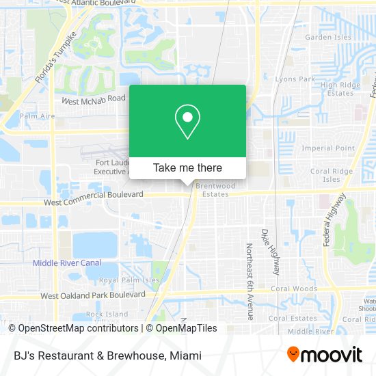 Mapa de BJ's Restaurant & Brewhouse