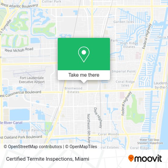 Certified Termite Inspections map