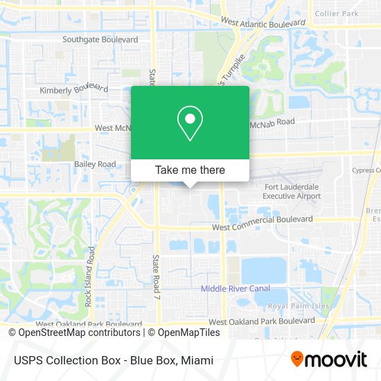 USPS Collection Box - Blue Box map