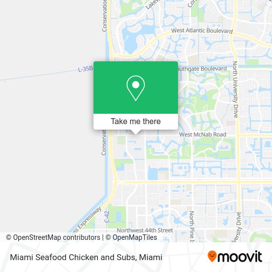 Mapa de Miami Seafood Chicken and Subs