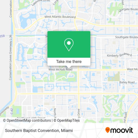 Mapa de Southern Baptist Convention