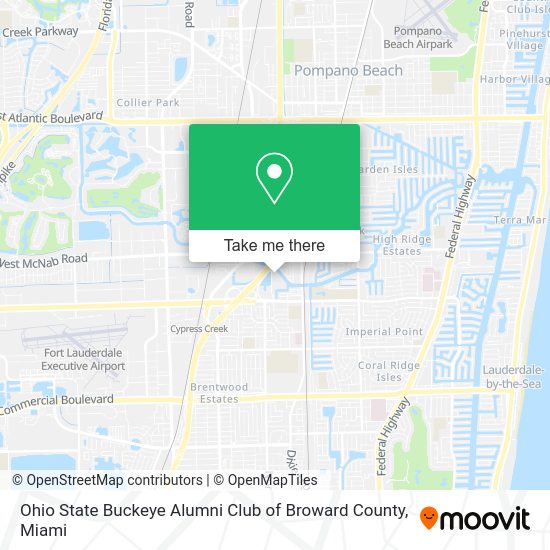 Ohio State Buckeye Alumni Club of Broward County map
