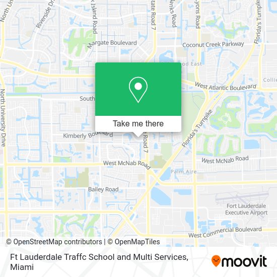 Ft Lauderdale Traffc School and Multi Services map