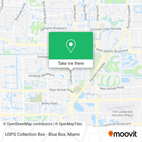 Mapa de USPS Collection Box - Blue Box