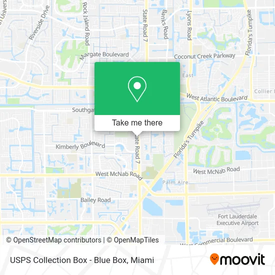 USPS Collection Box - Blue Box map