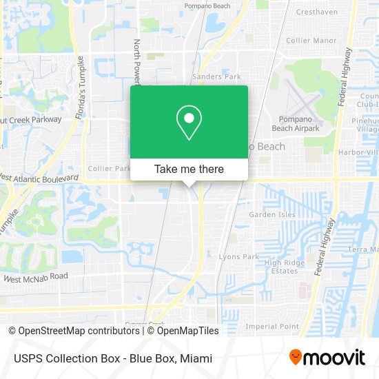 USPS Collection Box - Blue Box map