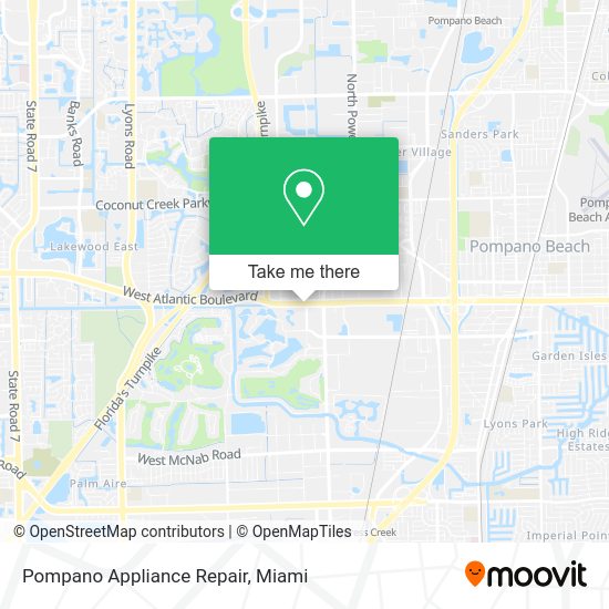Mapa de Pompano Appliance Repair