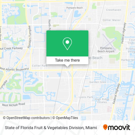 Mapa de State of Florida Fruit & Vegetables Division