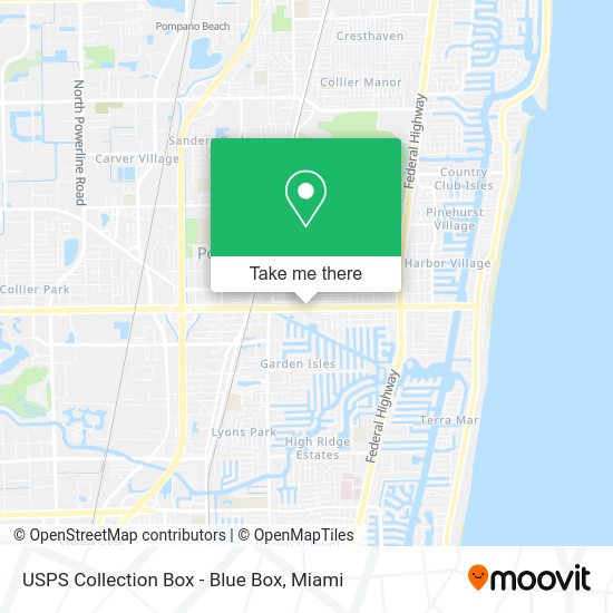 USPS Collection Box - Blue Box map