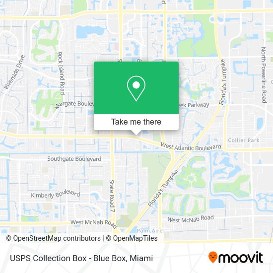 USPS Collection Box - Blue Box map