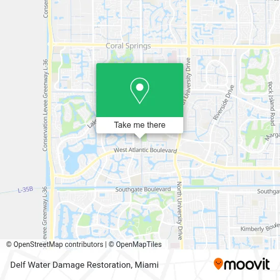 Delf Water Damage Restoration map