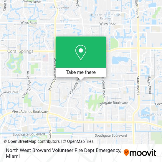 Mapa de North West Broward Volunteer Fire Dept Emergency