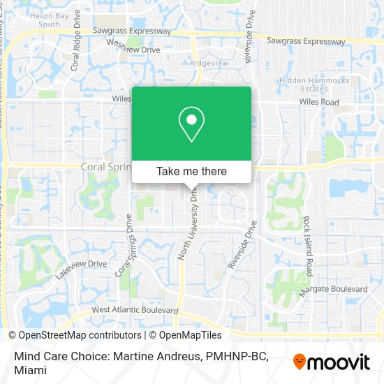 Mind Care Choice: Martine Andreus, PMHNP-BC map