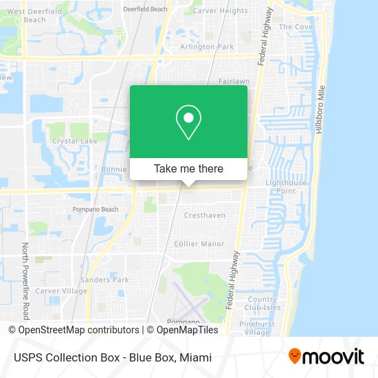 USPS Collection Box - Blue Box map