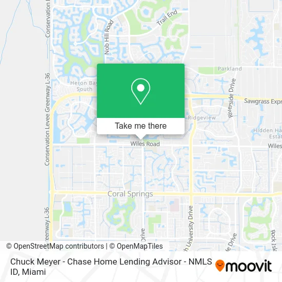 Mapa de Chuck Meyer - Chase Home Lending Advisor - NMLS ID