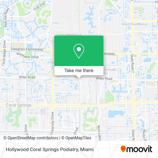 Mapa de Hollywood Coral Springs Podiatry