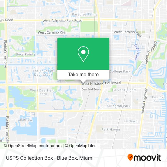 USPS Collection Box - Blue Box map