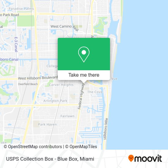 USPS Collection Box - Blue Box map