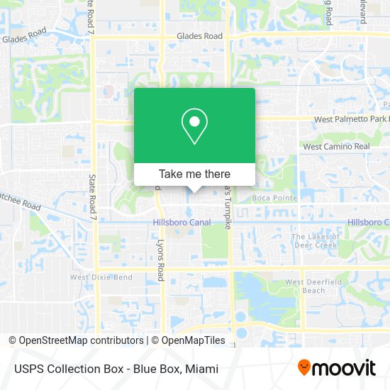 USPS Collection Box - Blue Box map