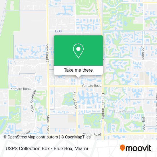USPS Collection Box - Blue Box map