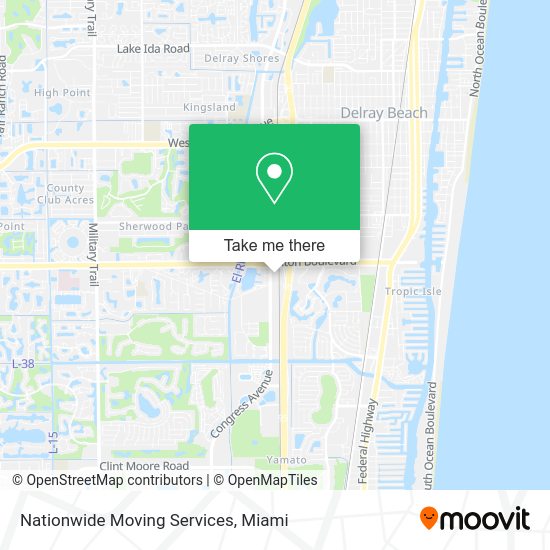 Nationwide Moving Services map