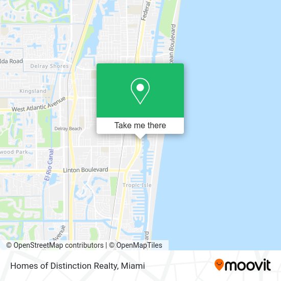 Homes of Distinction Realty map