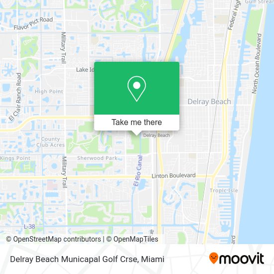 Delray Beach Municapal Golf Crse map