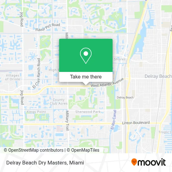 Delray Beach Dry Masters map