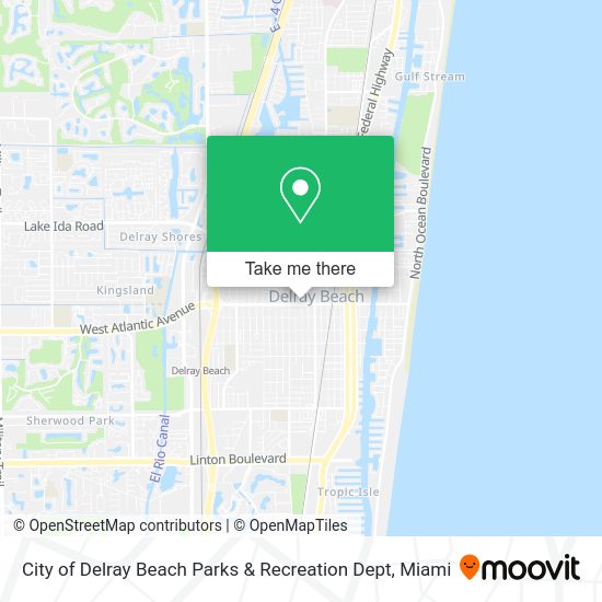 City of Delray Beach Parks & Recreation Dept map