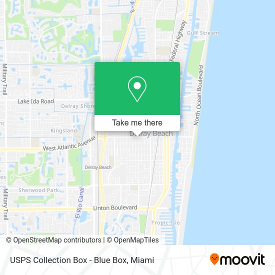 USPS Collection Box - Blue Box map