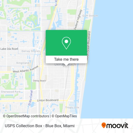 USPS Collection Box - Blue Box map
