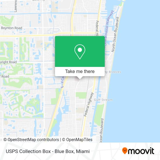 USPS Collection Box - Blue Box map