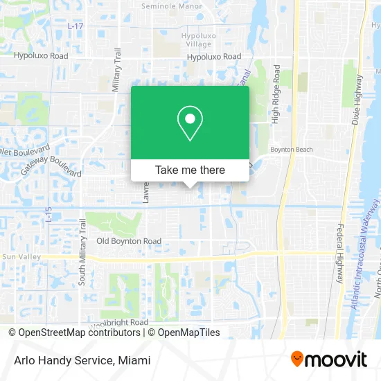 Arlo Handy Service map
