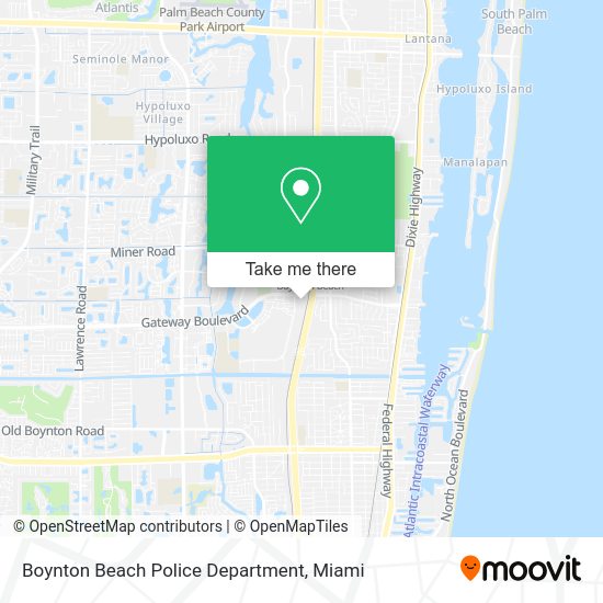 Boynton Beach Police Department map